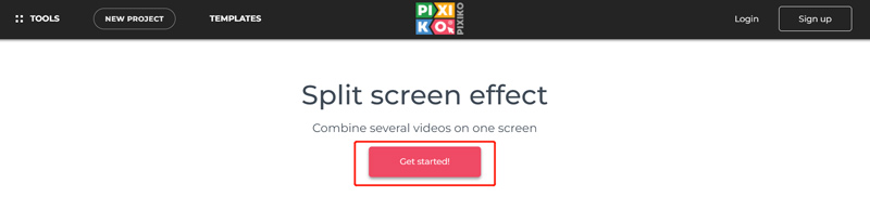 Pixiko Split Screen Effect Page