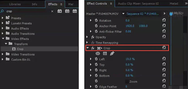 Geteilter Bildschirm in Premiere Pro