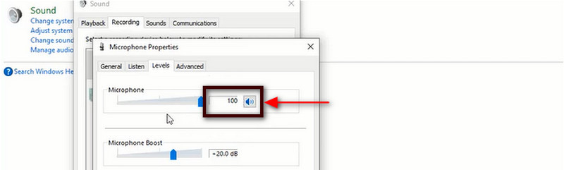 Habilitar configurações do microfone