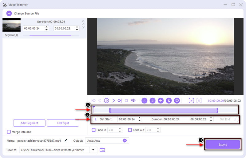 Trim videoen din