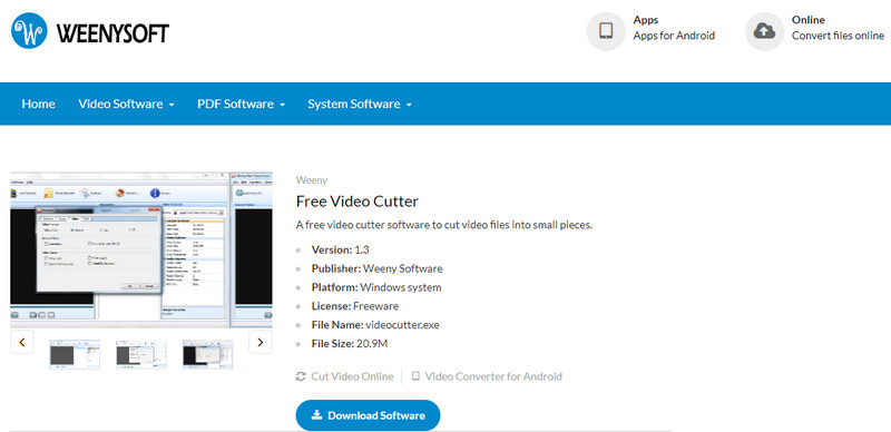 WeenySoft kostenloser Video-Cutter