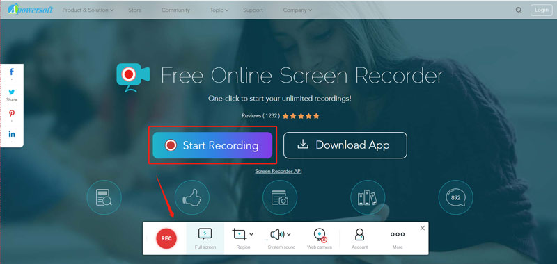 Apowersoft Free Online Screen Recorder. Кращий екранний записувач