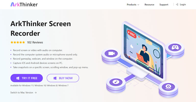 Arkthinker Screen Recorder Καλύτερο Screen Recorder