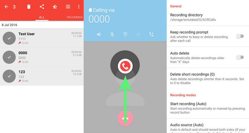 Call Recorder ACR Spela in telefonsamtal