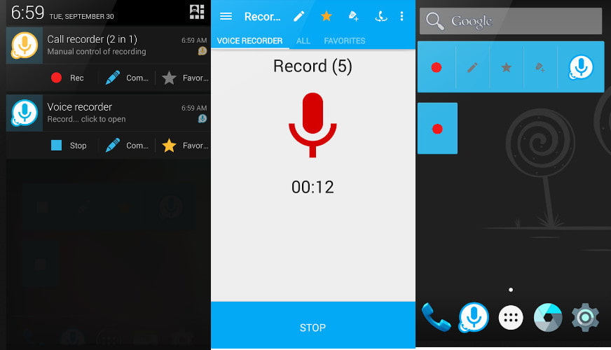 Call Recorder CallRec Spela in telefonsamtal