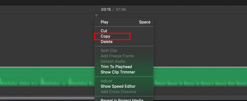 Copy Audio Track in iMovie on Mac