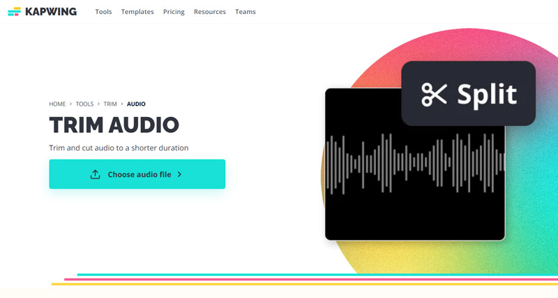 Kapwing Online MP3 Audio Trymer