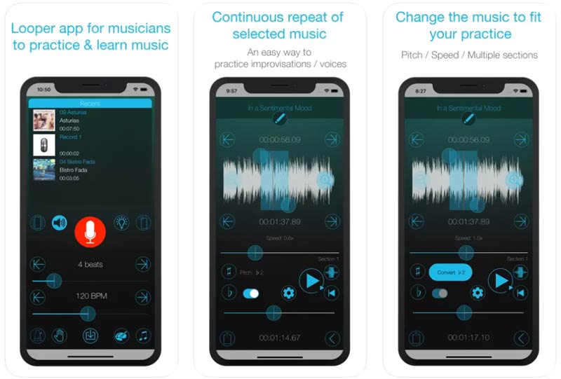 Aplicación Music Looper Pitch Slow