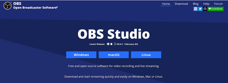 Download grátis do gravador de tela OBS