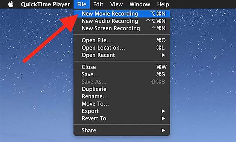 Quicktime Player New Movie Recording