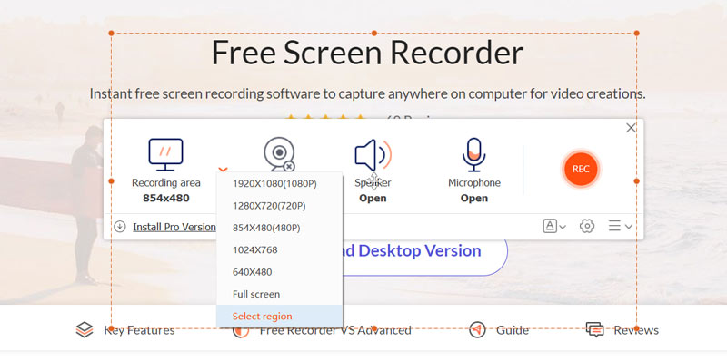 Record Screen on Windows Online Apeaksoft