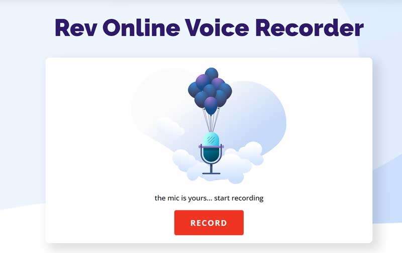 Enregistreur vocal en ligne Rev