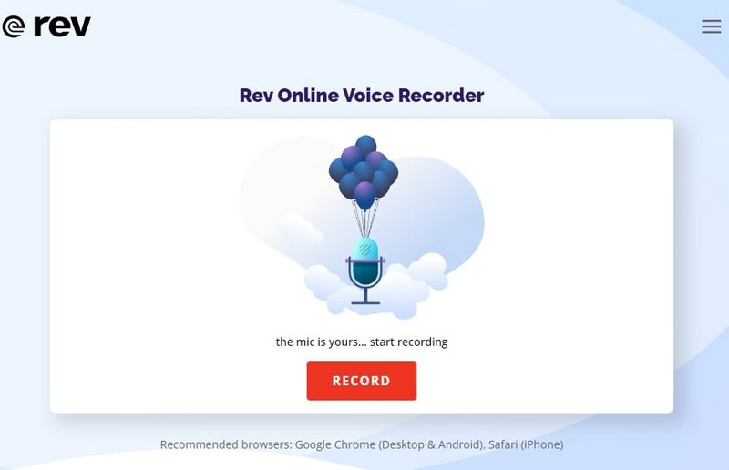 Rev Registratore vocale online