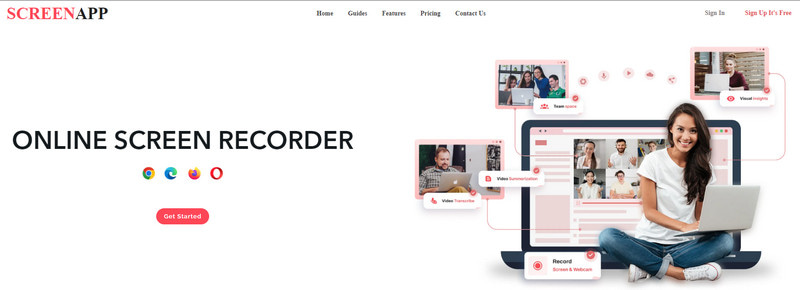 ScreenApp Online Skjermopptaker
