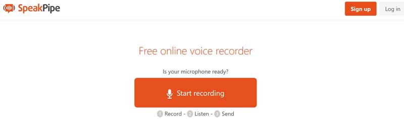 SpeakPipe Free Online Voice Recorder