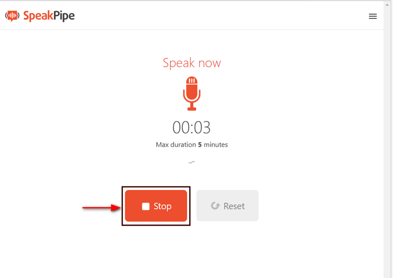 Grabador de podcasts SpeakPipe