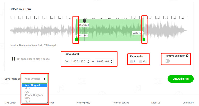 使用 MP3Cutter.com 線上修剪 MP3