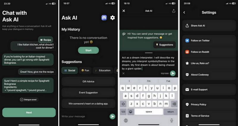Vraag AI-interface en ontwerp
