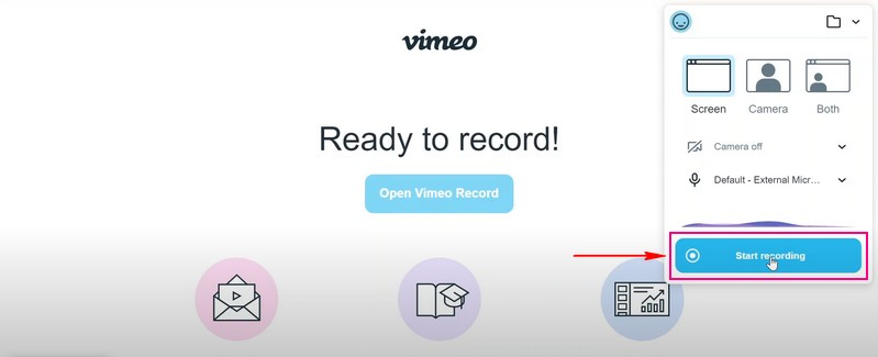 Click Start Recording Button