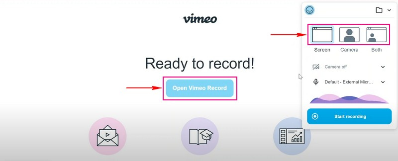 Відкрийте Vimeo Record