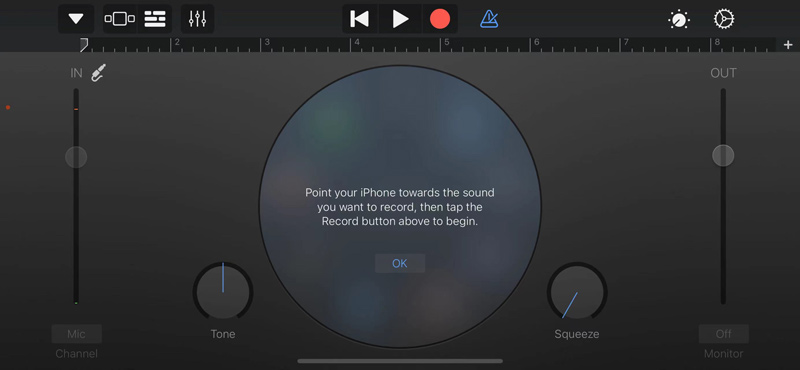 iPhone Garageband 上的录音