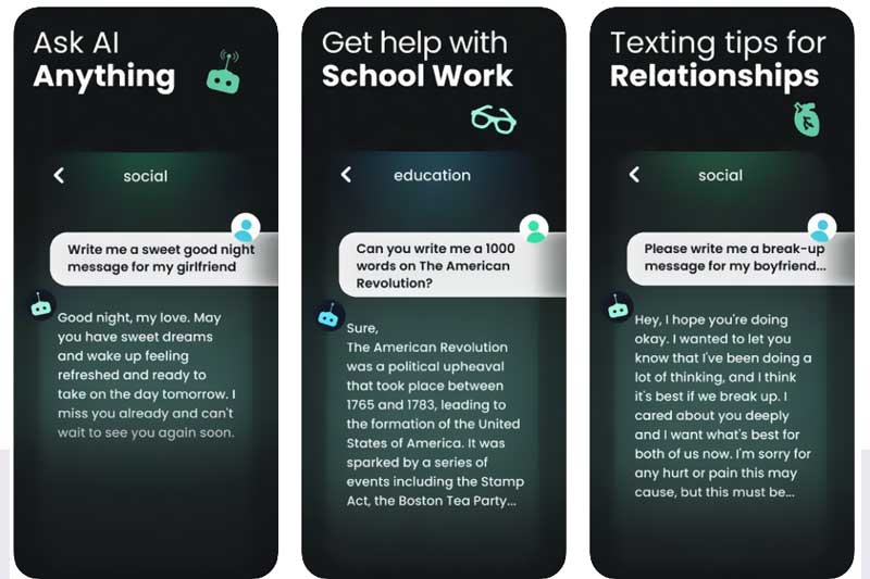 Chatujte s aplikací Ask AI AI Chatbot
