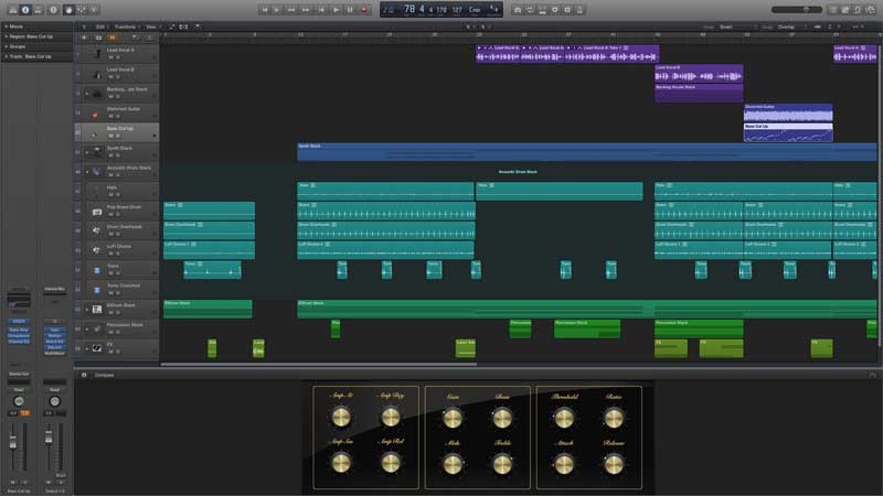 Snímek obrazovky Logic Pro