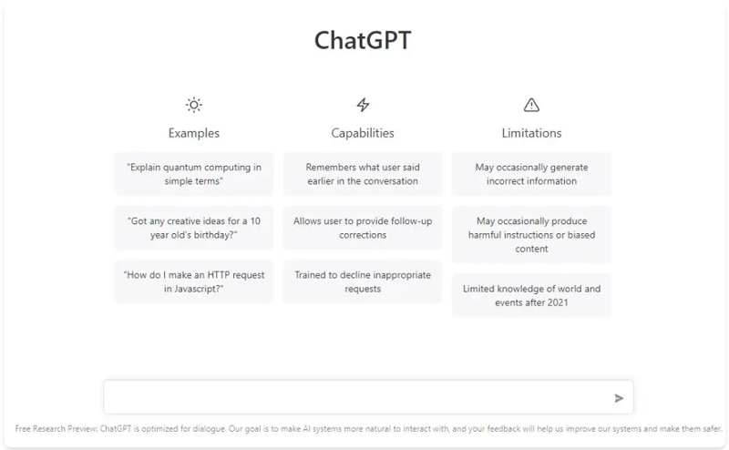 OpenAI ChatGPT Features