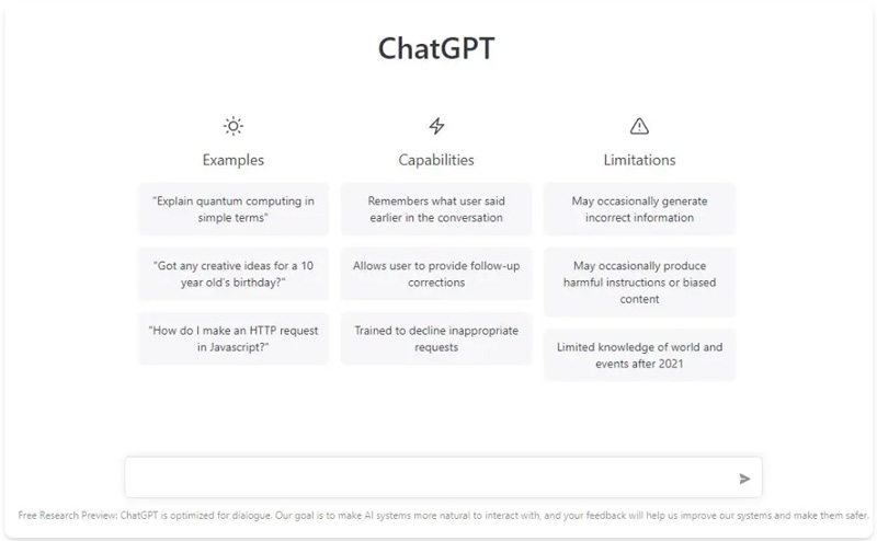 Funkce OpenAI ChatGPT
