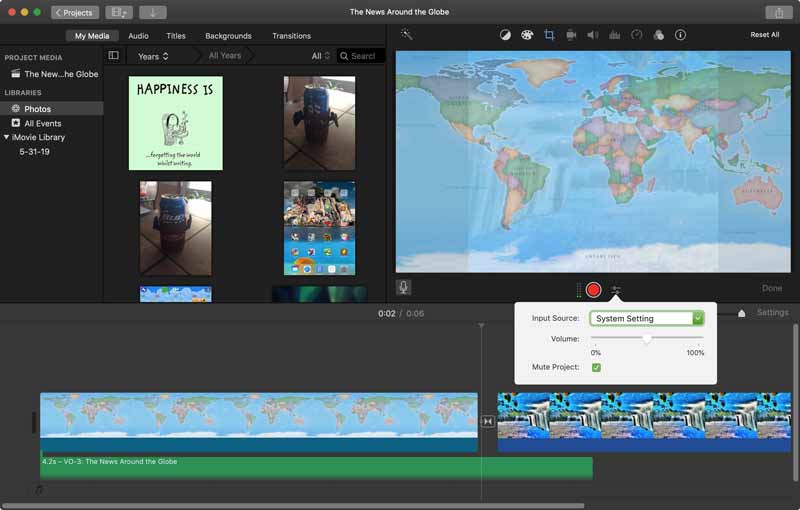 Enregistrer iMovie