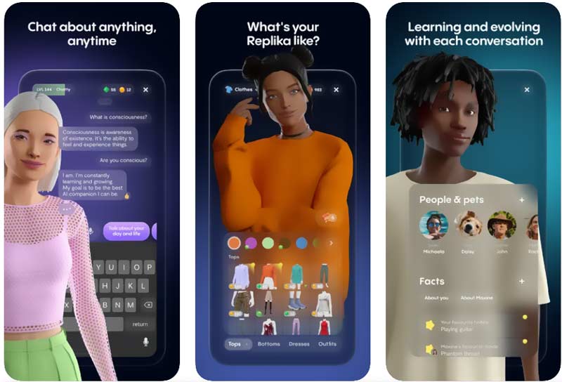Aplikace Replika Virtual AI Friend
