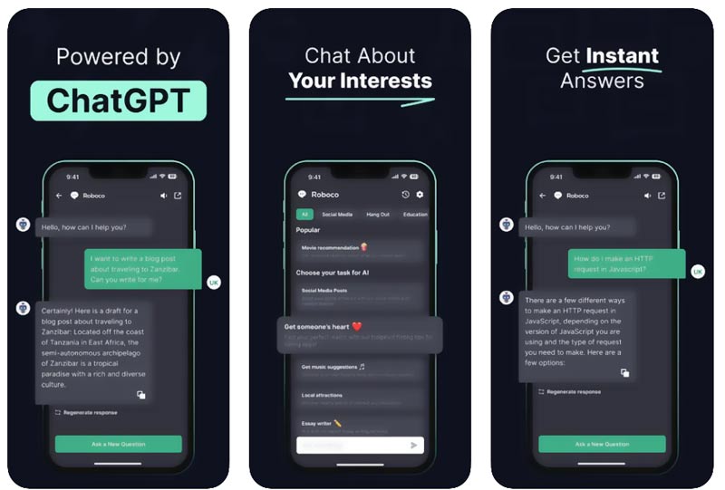 Roboco AI Chatbot Assistant App