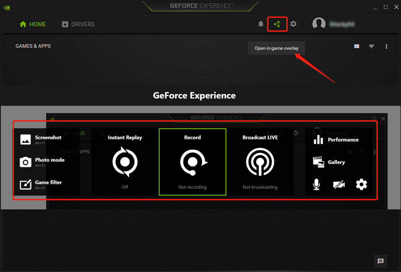 Accedi a ShadowPlay in GeForce Experience