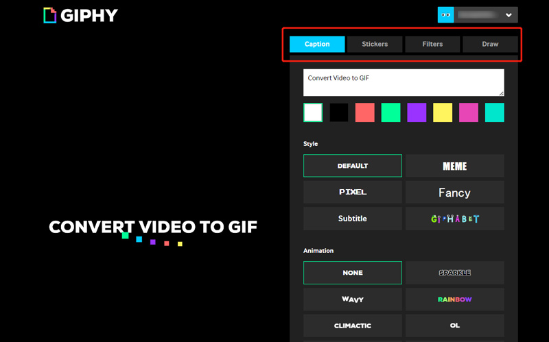 Konverter video til GIF GIPHY