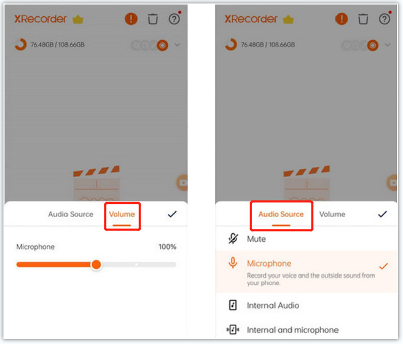 Personalizza le impostazioni di registrazione di XRecorder