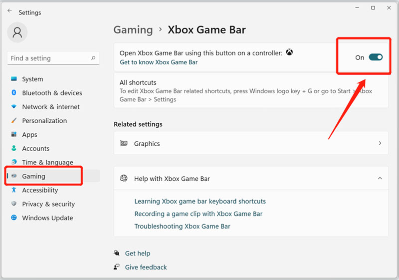 Enable Xbox Game Bar on Windows 11 10
