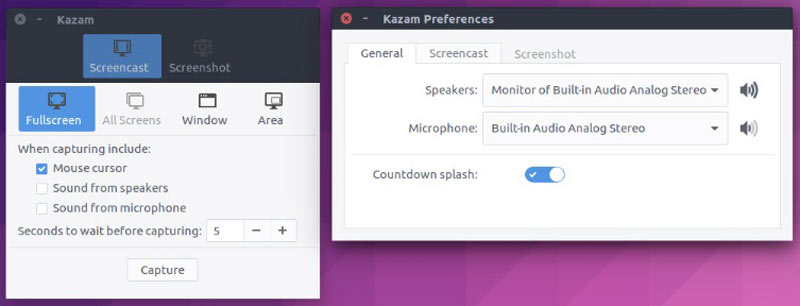 Kazam Ubuntu