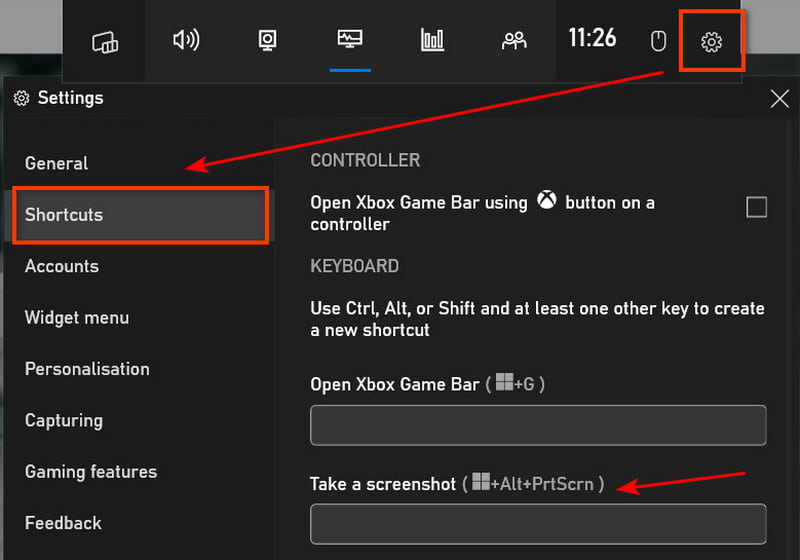 Xbox Screenshot Settings