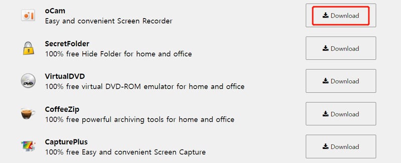 Download oCam Screen Recorder