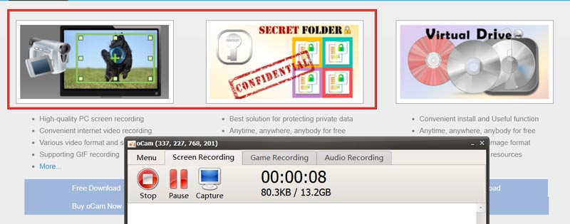 Як використовувати oCam Screen Recorder