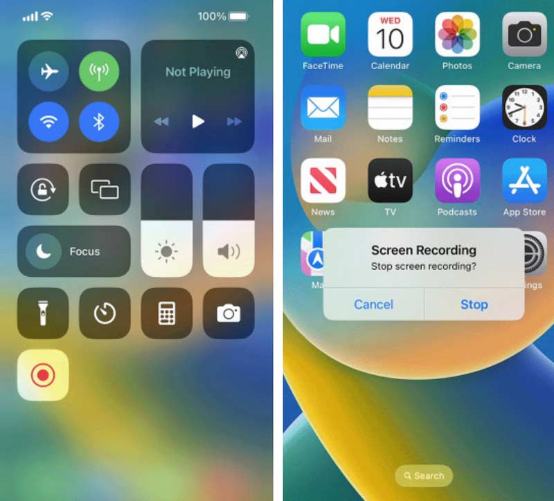 Nagranie ekranu iPhone'a