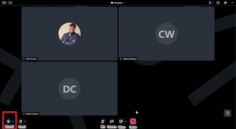 GoTo Meeting Record Button
