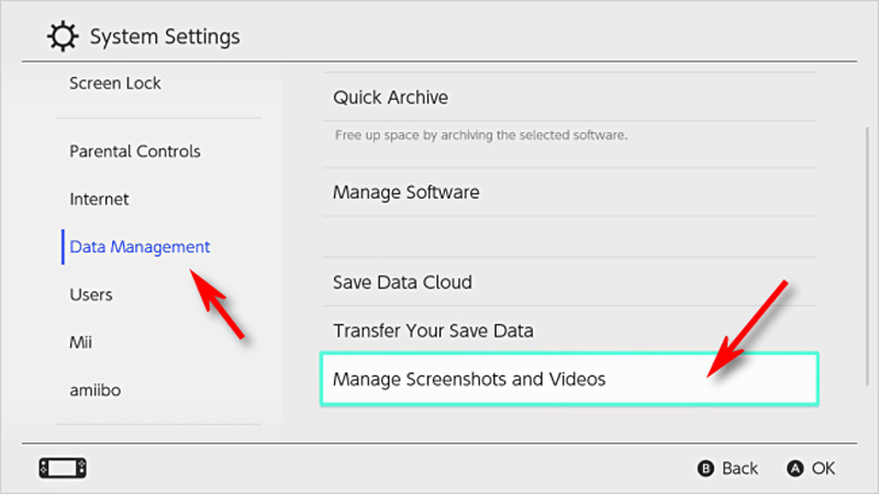 Manage Switch Gameplay Recording