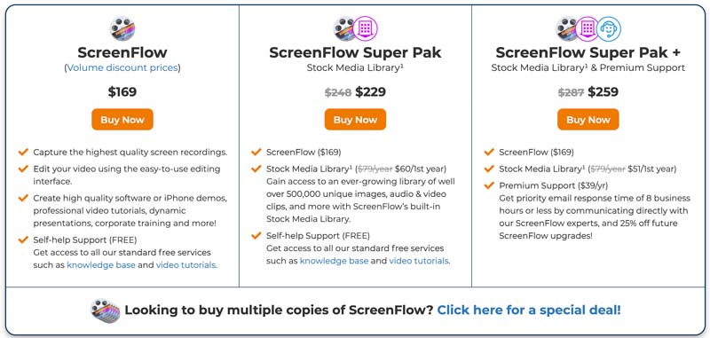 ScreenFlow Plans