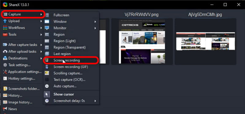 How to record a game in full screen using ShareX