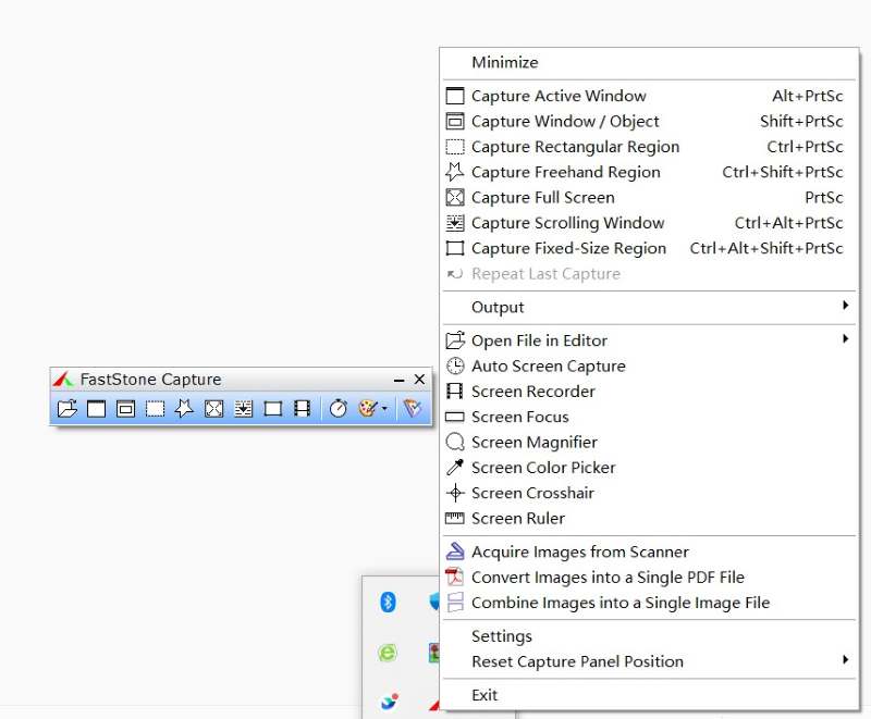 FastStone Capture Interface