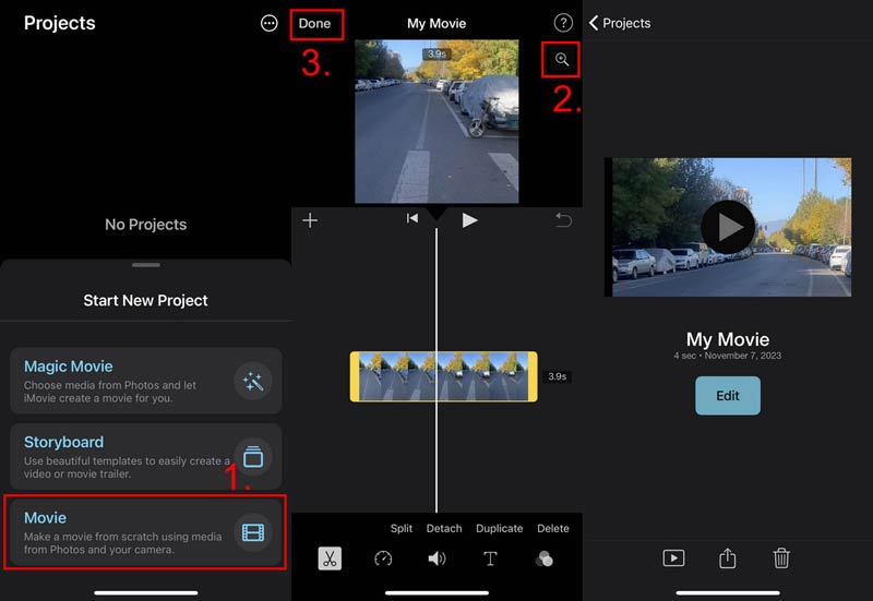 Change Aspect Ratio iMovie iPhone