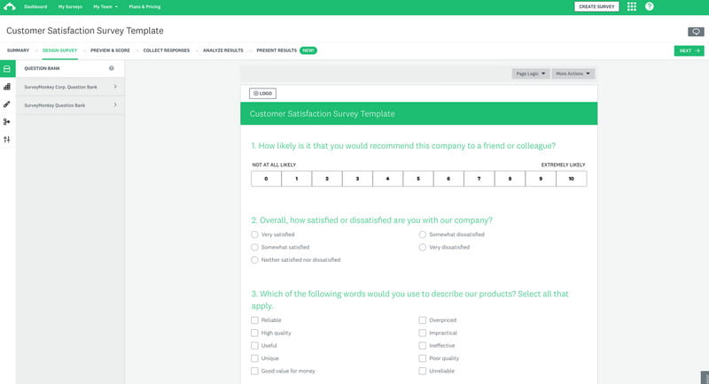 SurveyMonkey Quizlet-alternatief