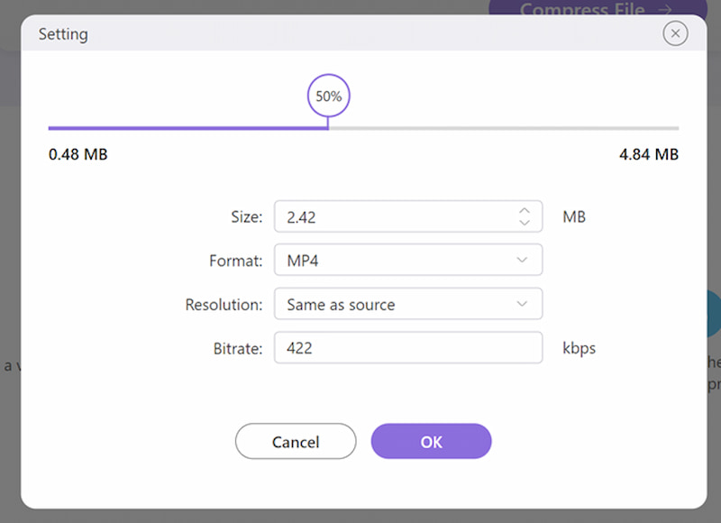 Adjust Option in Compressing