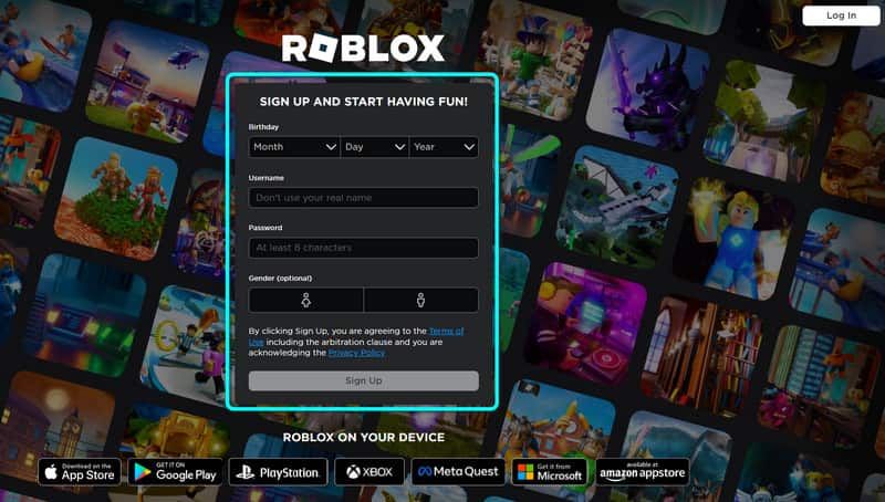 Create Roblox Account